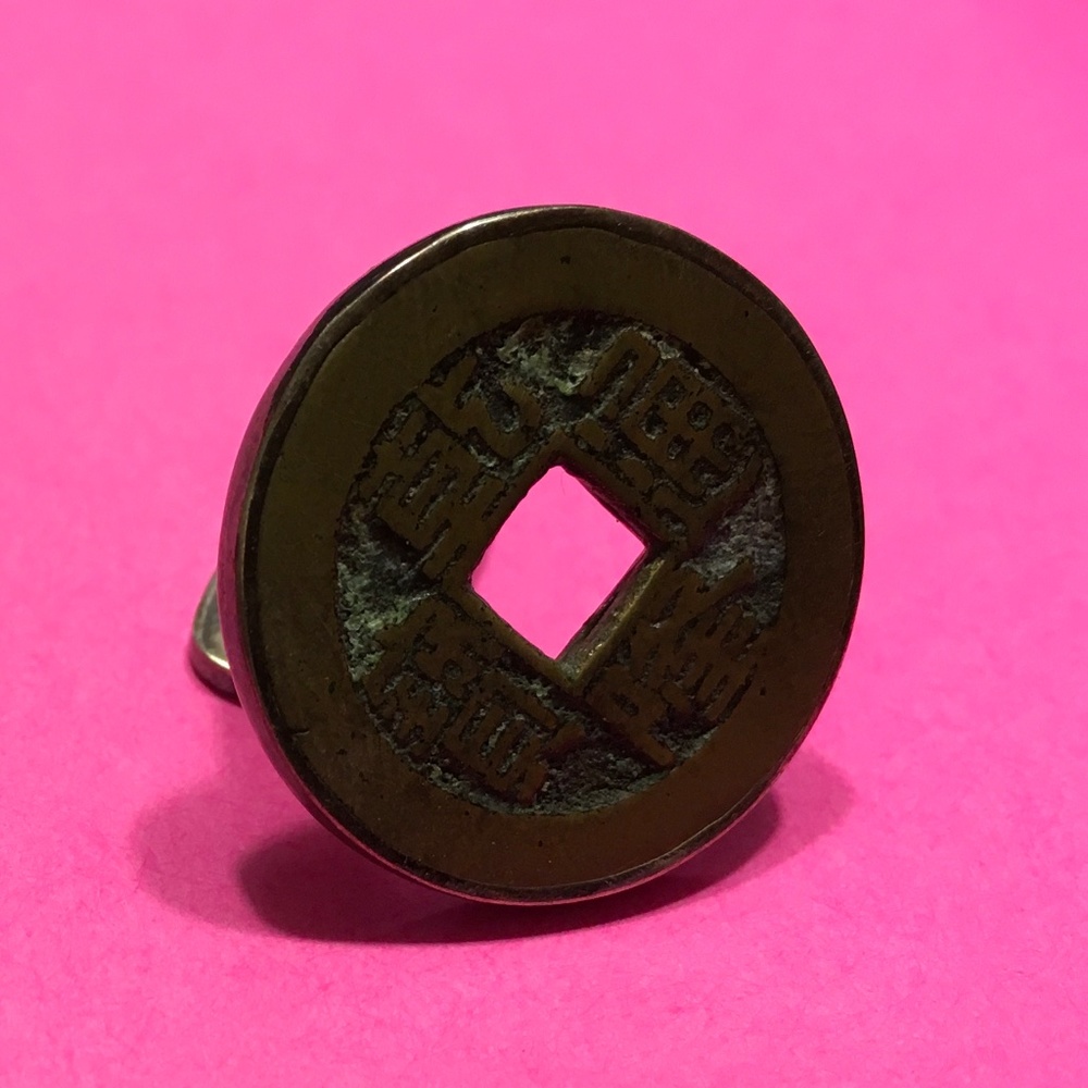 Set of Chinese Ancient Coin on Silver Cuff Links